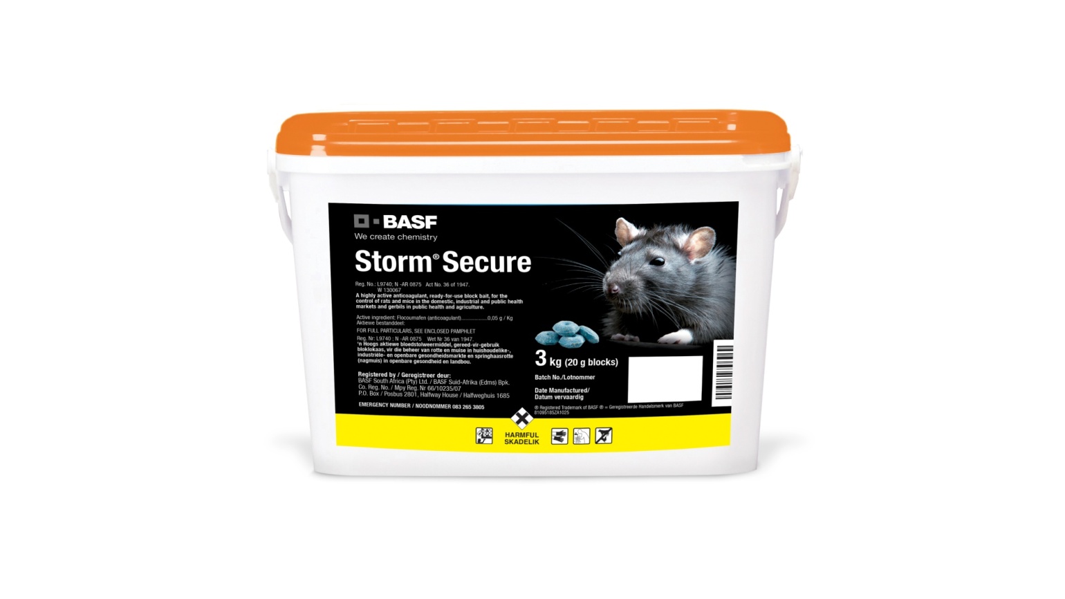 50's Tablets Rat Poison Blocks Bait Killer Rodent Mouse Mice Rodent Storm BASF 